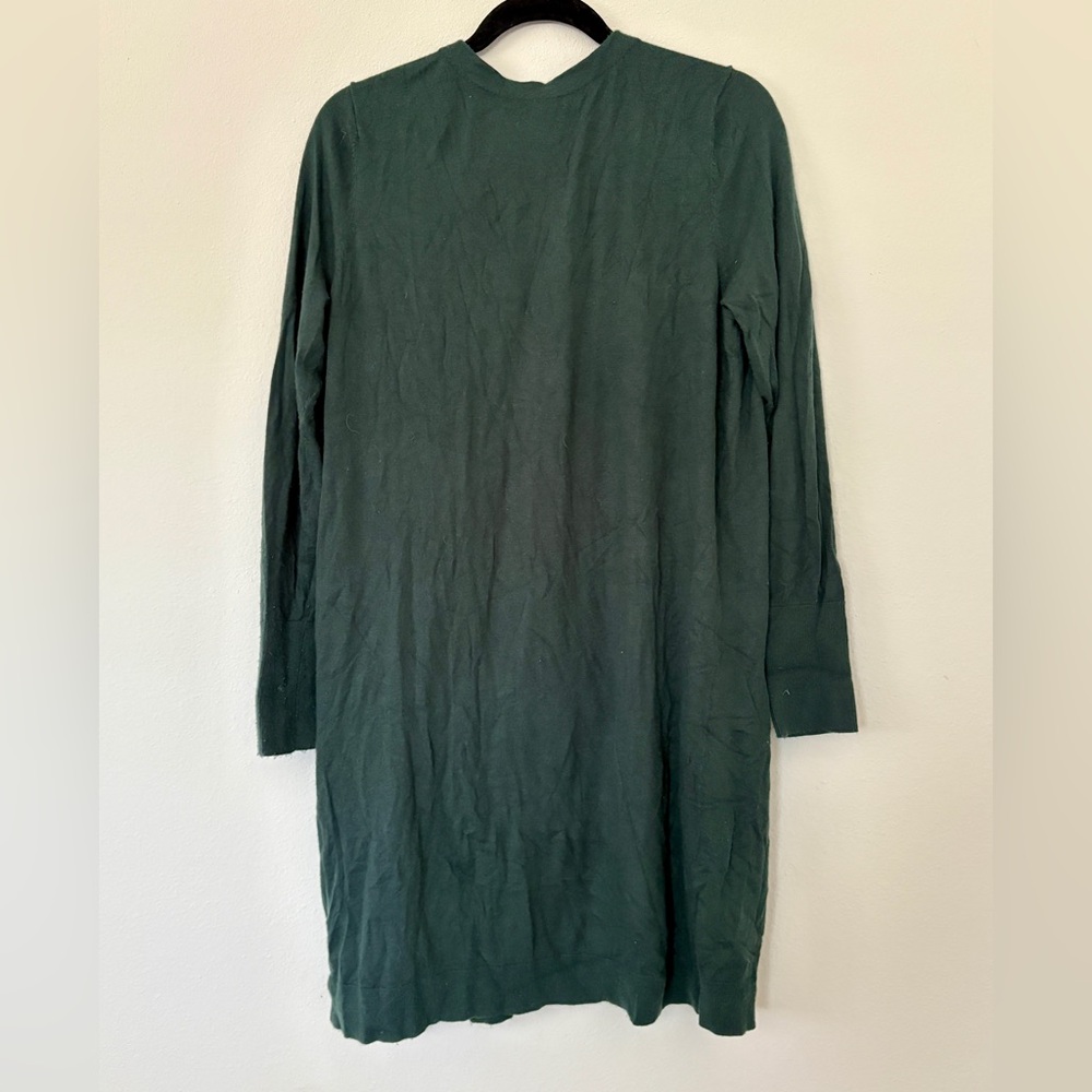Halogen Nordstrom Dark Ponderosa Green Cardigan Duster Cashmere Blend - Picture 3 of 5